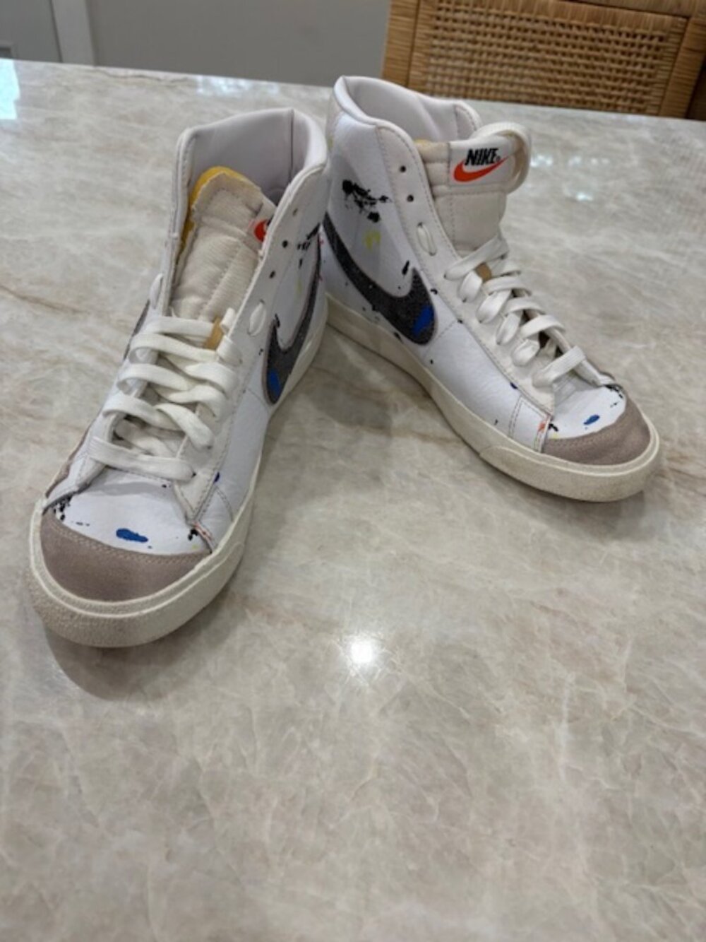 Nike Blazer Mid '77 Paint Splatter Sneakers, Size 7.5